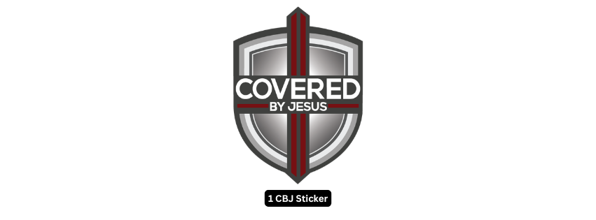 COVERED BY JESUS - Double-Sided Logo Stickers